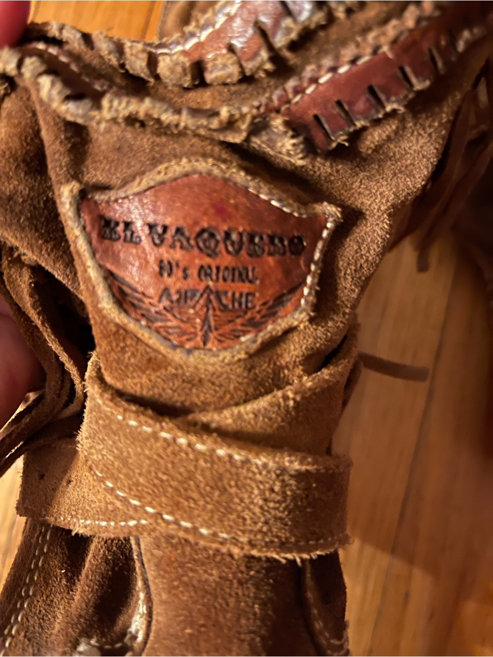 El Vaquero Fringe Suede Moccasin Boots - Picture 3 of 5